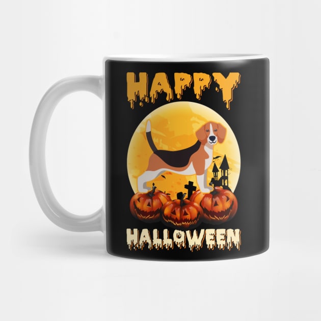 Beagle Halloween Scary Pumpkin Moon Costume by foxmqpo